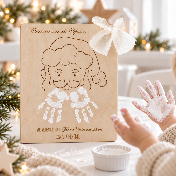Handabdruck Weihnachtsgeschenk - Weihnachtsmann