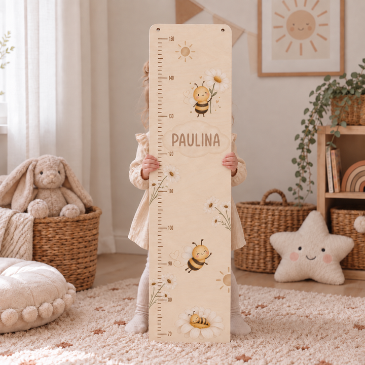 personalisierbare Kindermesslatte - Bienchen