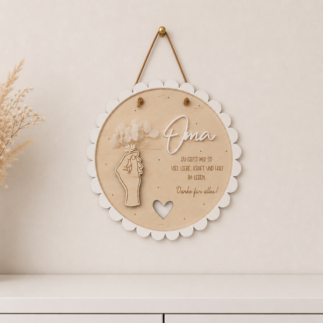 Holzschild für Mama oder Oma