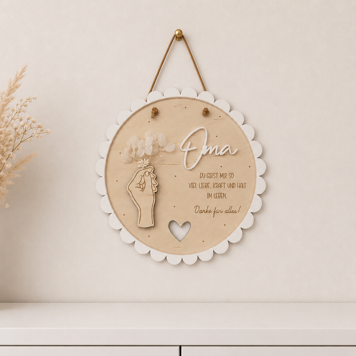Holzschild für Mama oder Oma