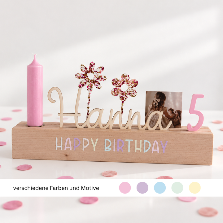 personalisierter Geburtstagsblock, Geburtstagsteller