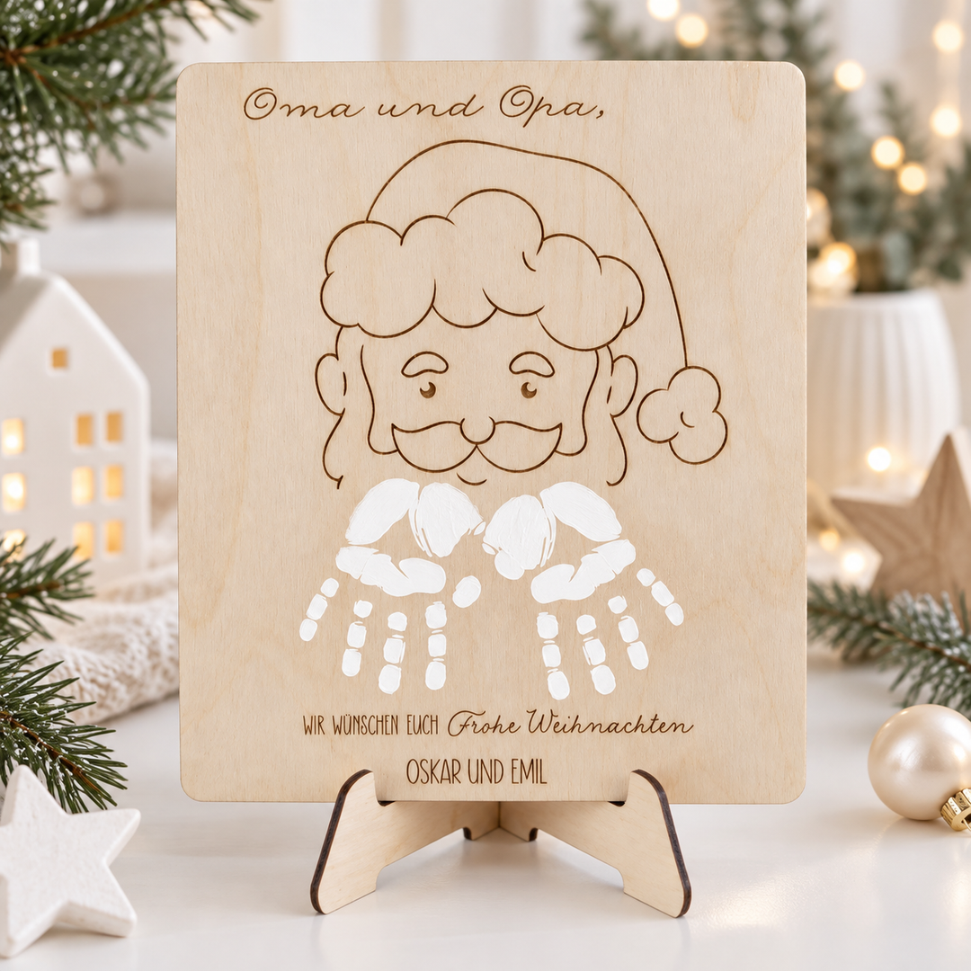 Handabdruck Weihnachtsgeschenk - Weihnachtsmann