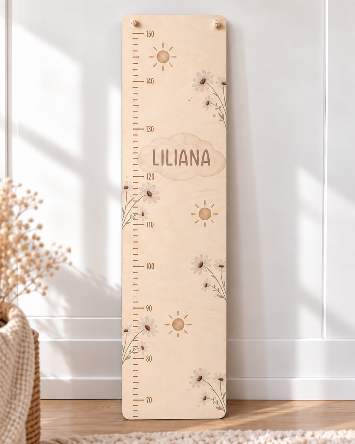 personalisierbare Kindermesslatte - Gänseblumen