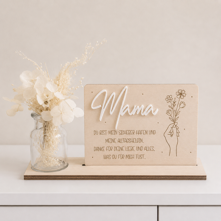 Holzaufsteller für die liebste Mama oder Oma