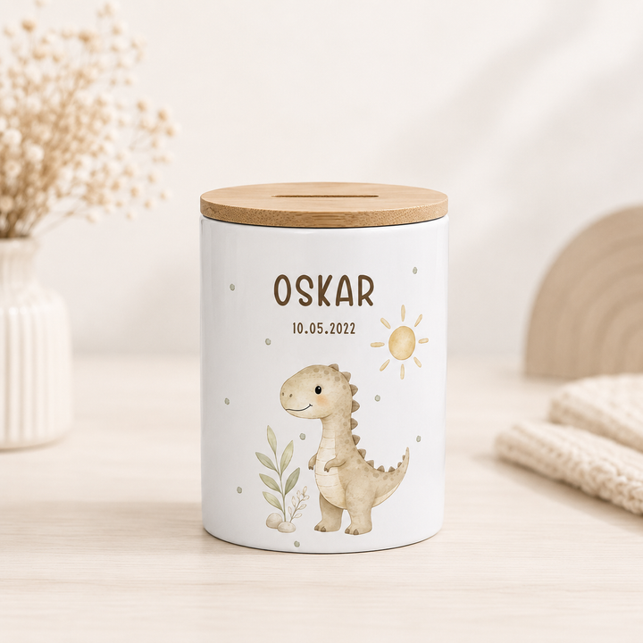 Spardose für Kinder - blumige Tiere