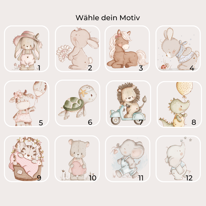 personalisiertes Namensschild für Kinderzimmer