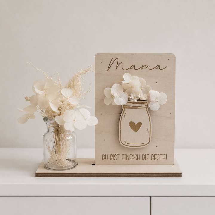 Holzaufsteller für die liebste Mama oder Oma