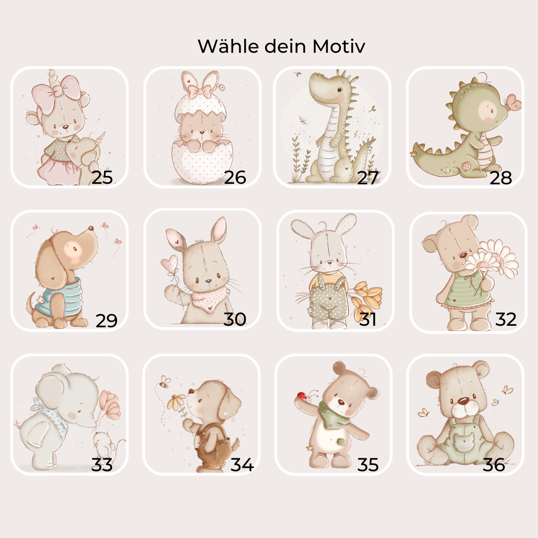 personalisiertes Namensschild für Kinderzimmer