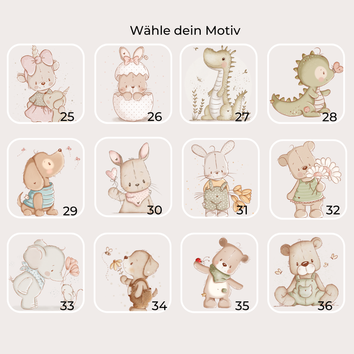 personalisiertes Namensschild für Kinderzimmer