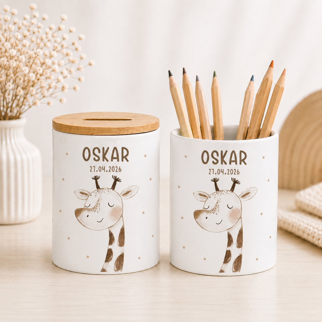Spardose für Kinder - Safari Tiere