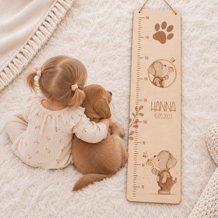 personalisierbare Kindermesslatte - Hunde