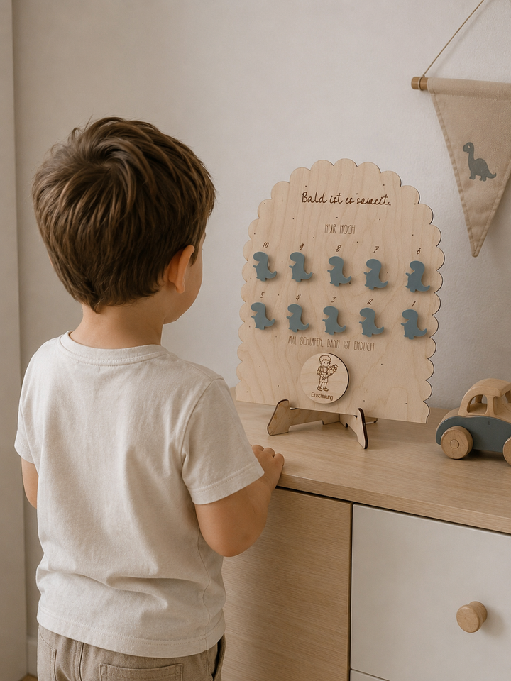 Countdowntafel aus Holz