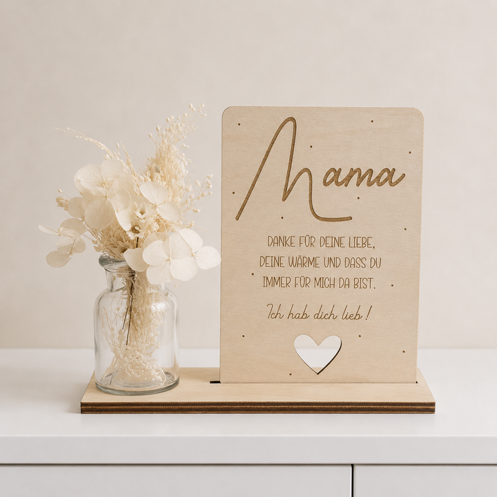 Holzaufsteller für die liebste Mama oder Oma