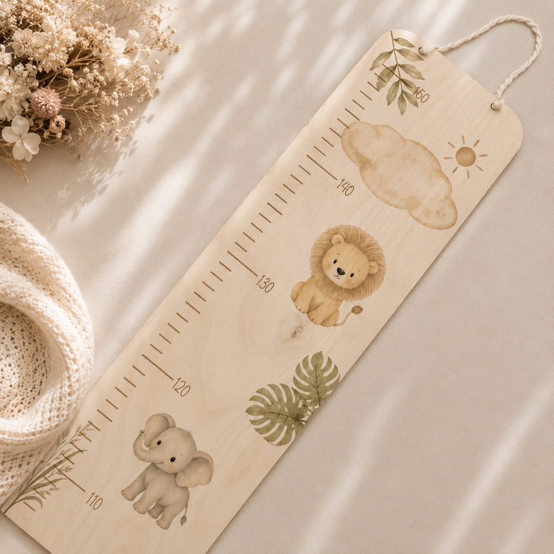 personalisierbare Kindermesslatte Safari