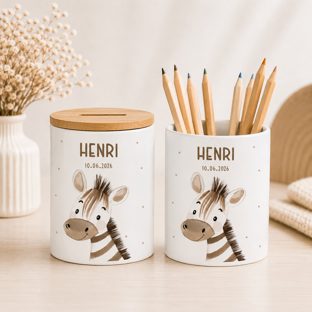 Spardose für Kinder - Safari Tiere