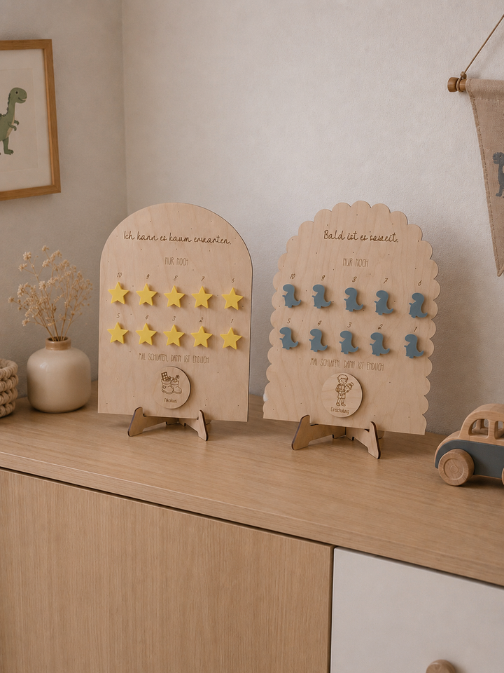 Countdowntafel aus Holz