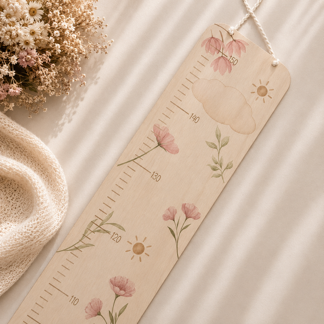 personalisierbare Kindermesslatte Blumen