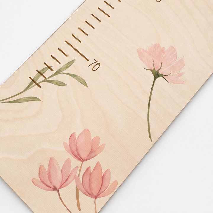 personalisierbare Kindermesslatte Blumen
