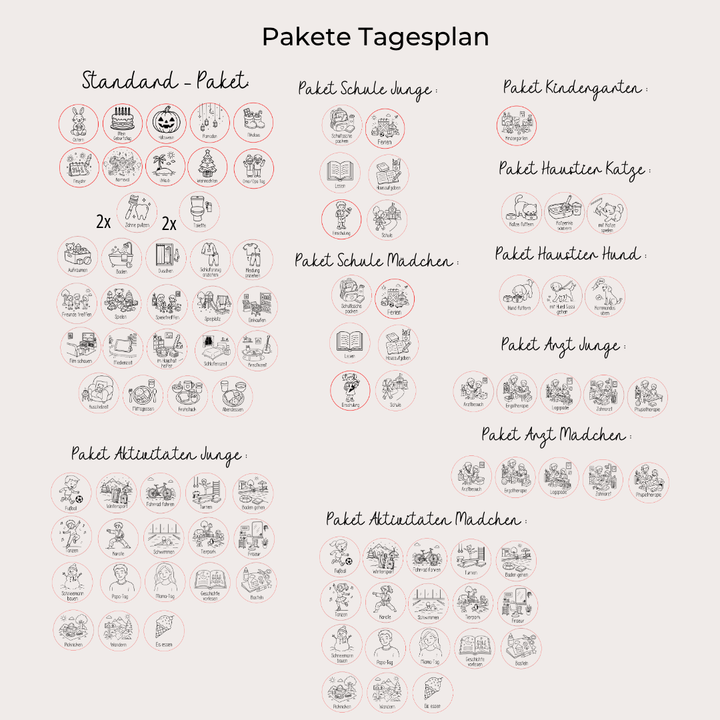 personalisierter Tagesplan aus Holz