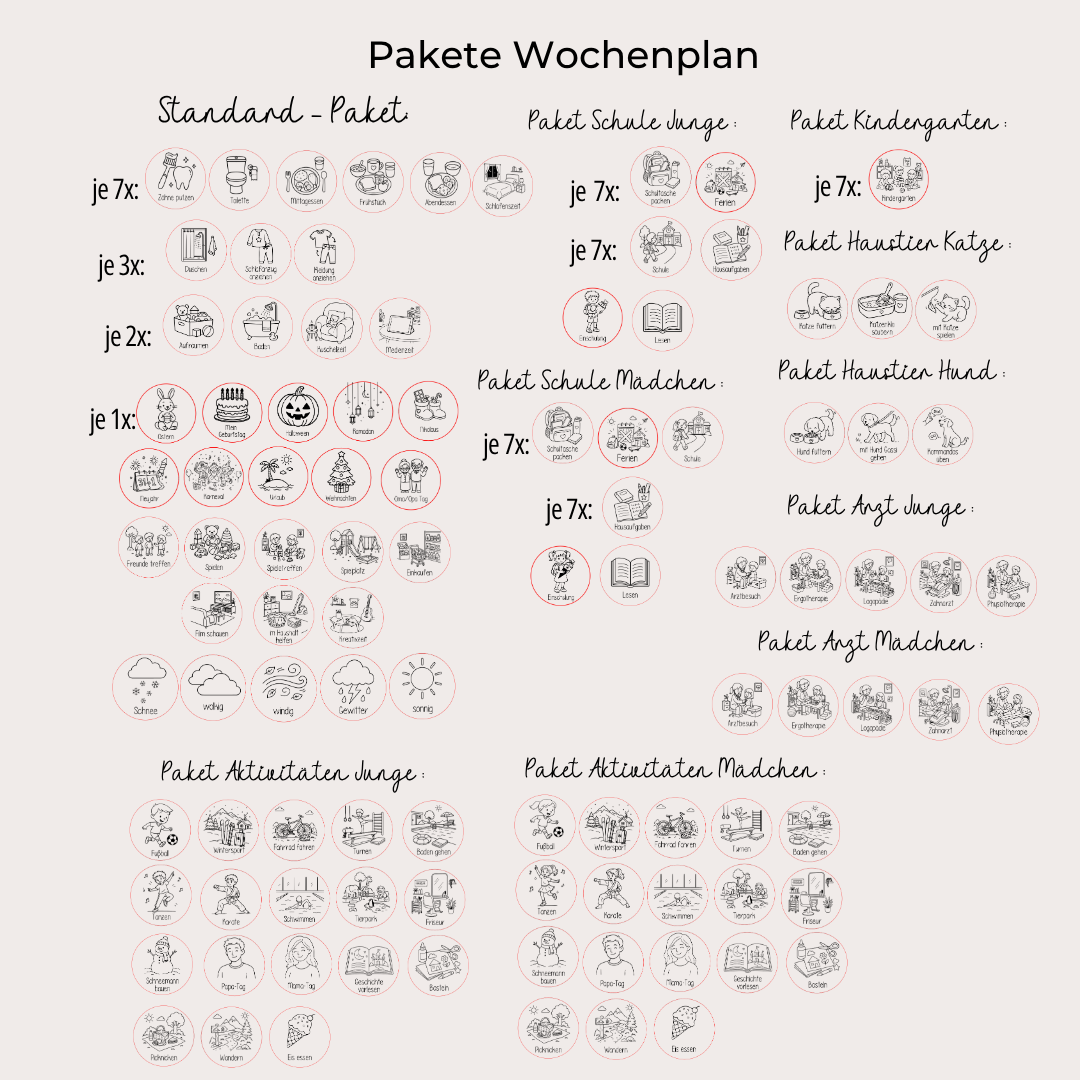 Personalisierter Wochenplan aus Holz