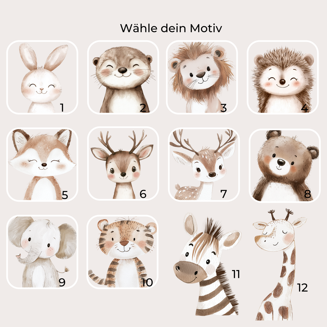 personalisierbare Kindermesslatte mit Motiv