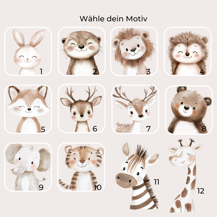 personalisierbare Kindermesslatte mit Motiv