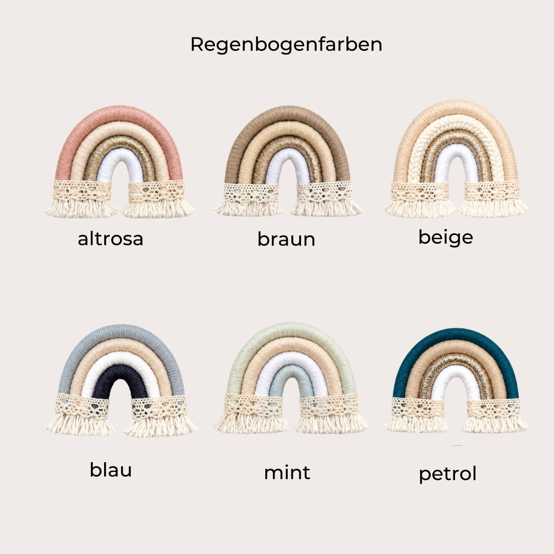 personalisierbare Kindermesslatte mit Regenbogen