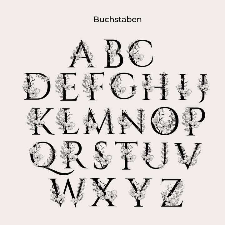 personalisierbare Kindermesslatte mit Buchstabe