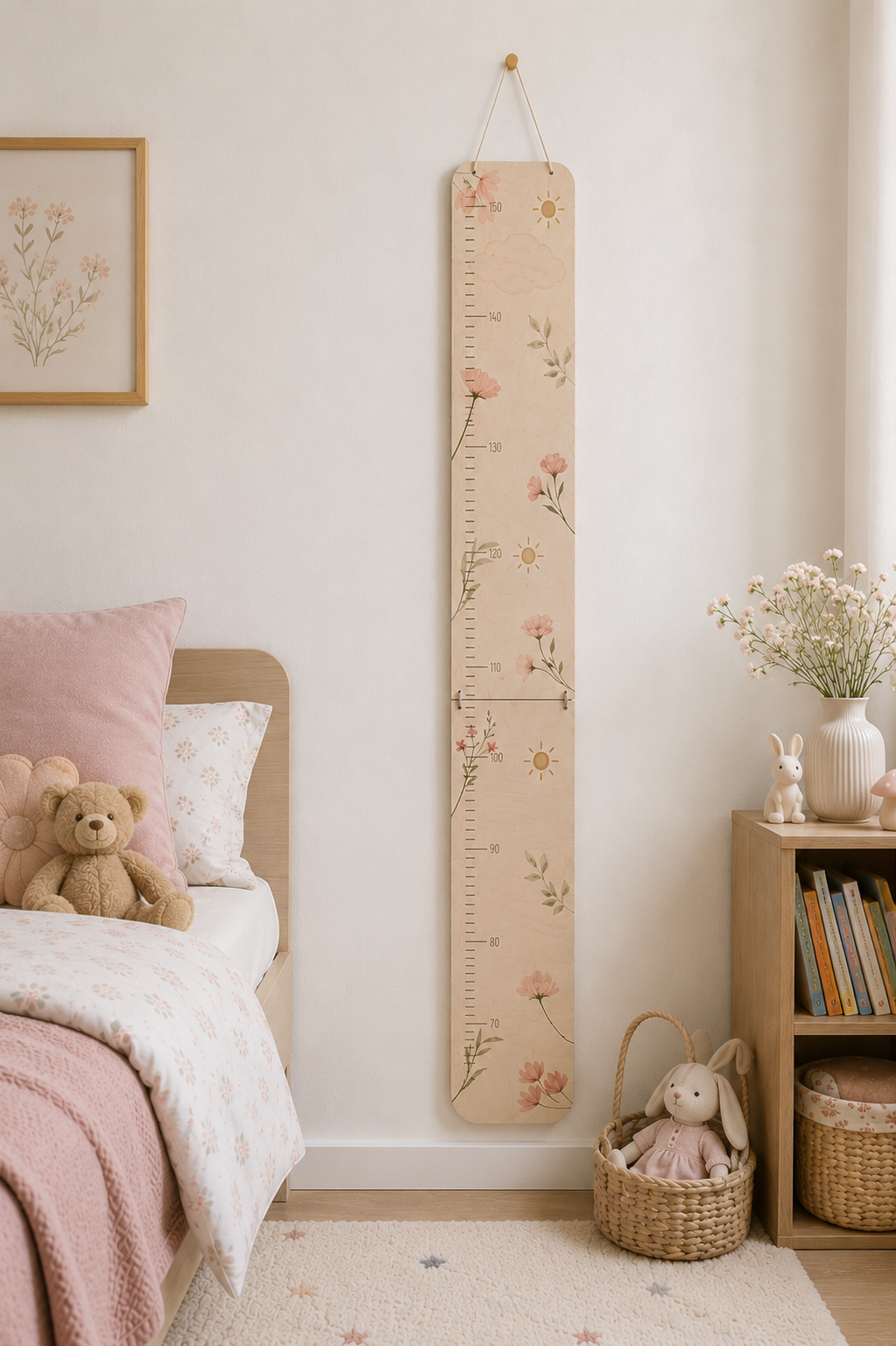 personalisierbare Kindermesslatte Blumen