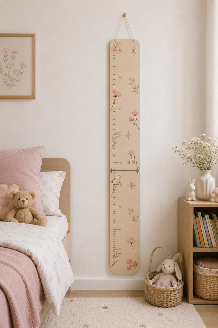 personalisierbare Kindermesslatte Blumen