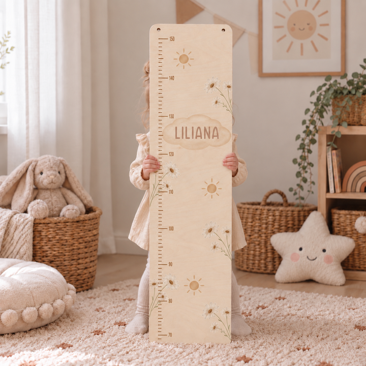personalisierbare Kindermesslatte - Gänseblumen