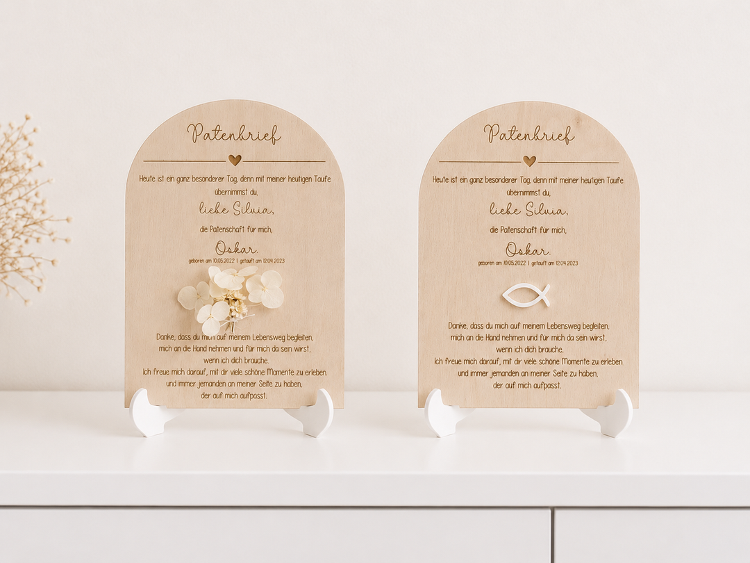 Personalisierter Patenbrief
