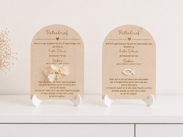 Personalisierter Patenbrief