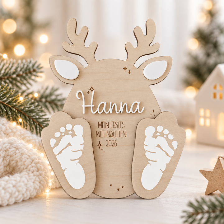 Baby Fußabdruck als Weihnachtsgeschenk