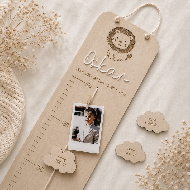personalisierbare Kindermesslatte mit Motiv