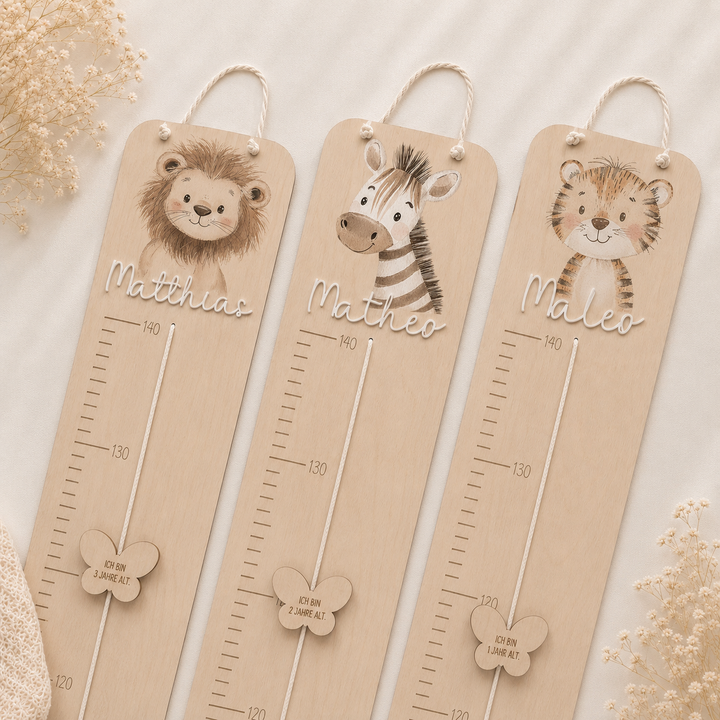 personalisierbare Kindermesslatte mit Motiv