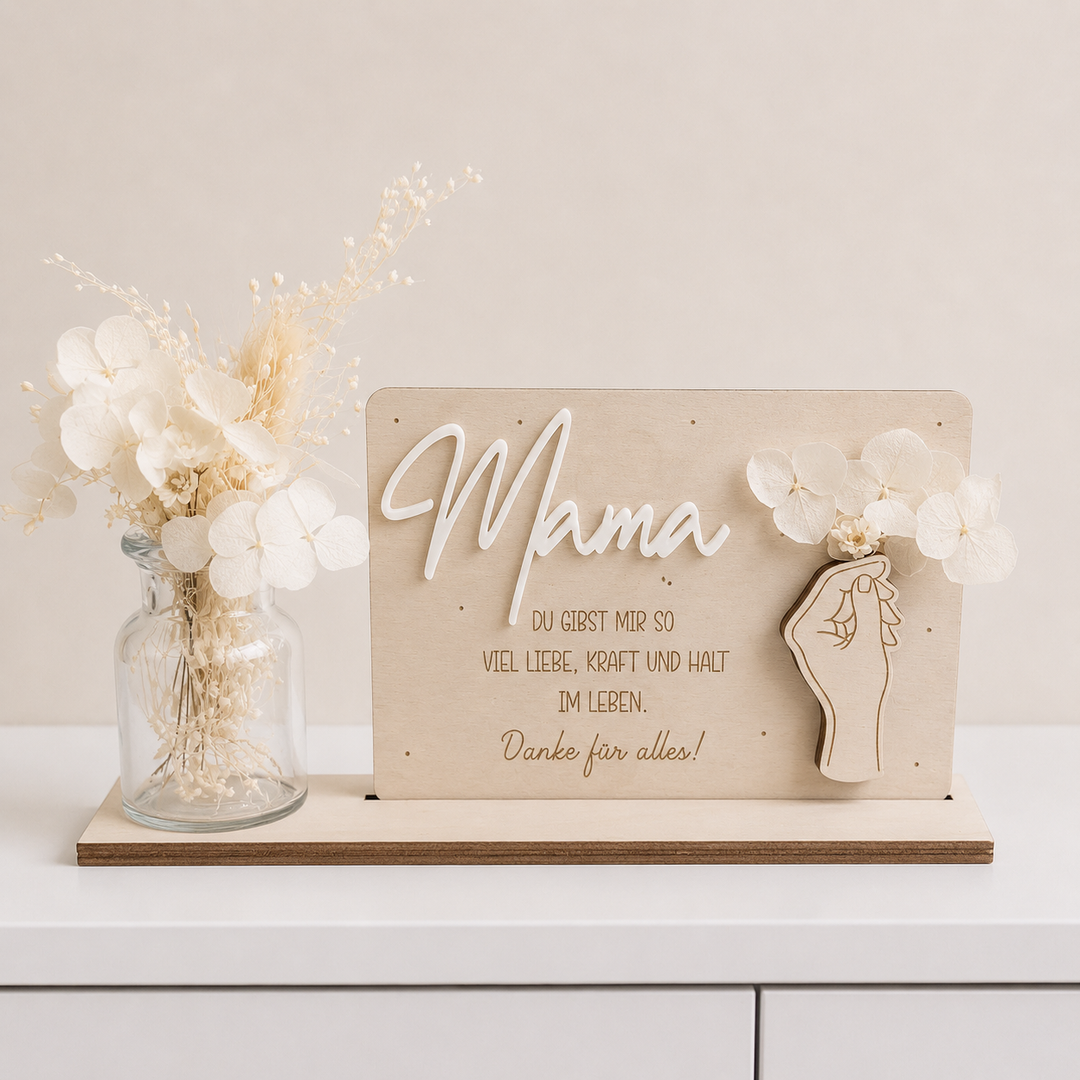 Holzaufsteller für die liebste Mama oder Oma