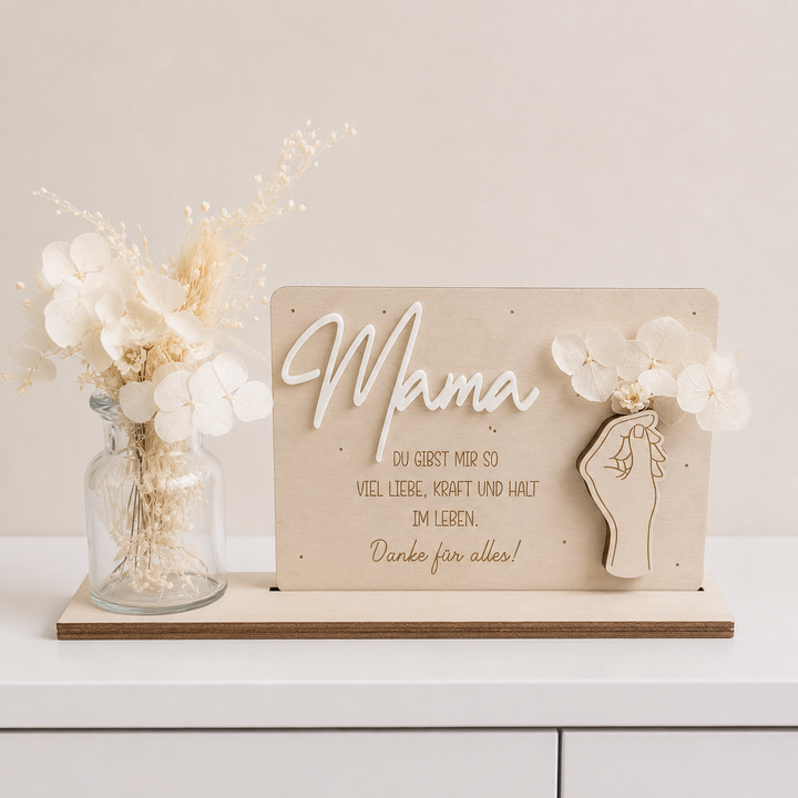 Holzaufsteller für die liebste Mama oder Oma
