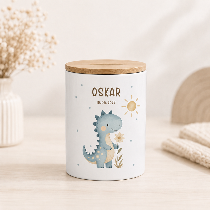 Spardose für Kinder - blumige Tiere