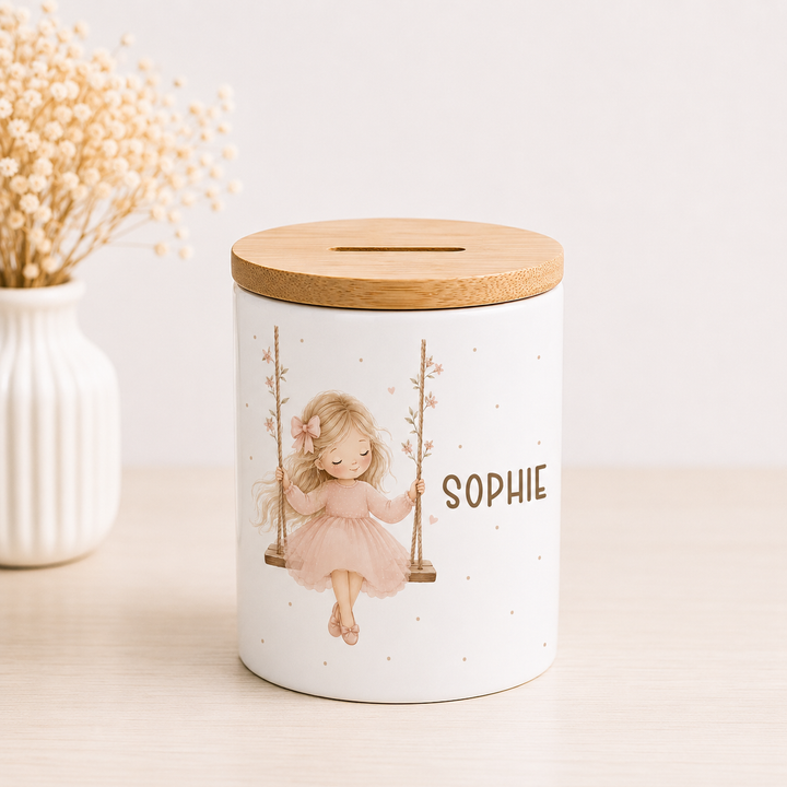 Spardose für Kinder - Feen und Prinzessinnen