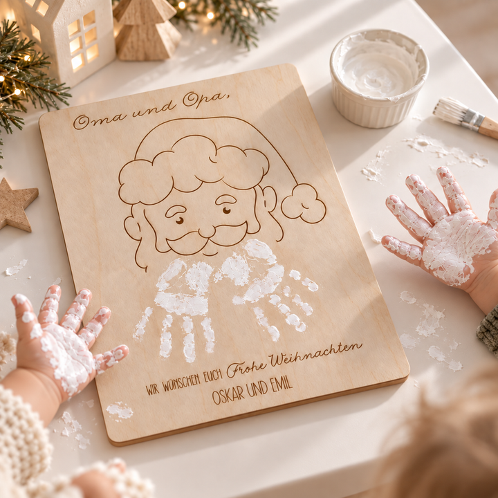 Handabdruck Weihnachtsgeschenk - Weihnachtsmann