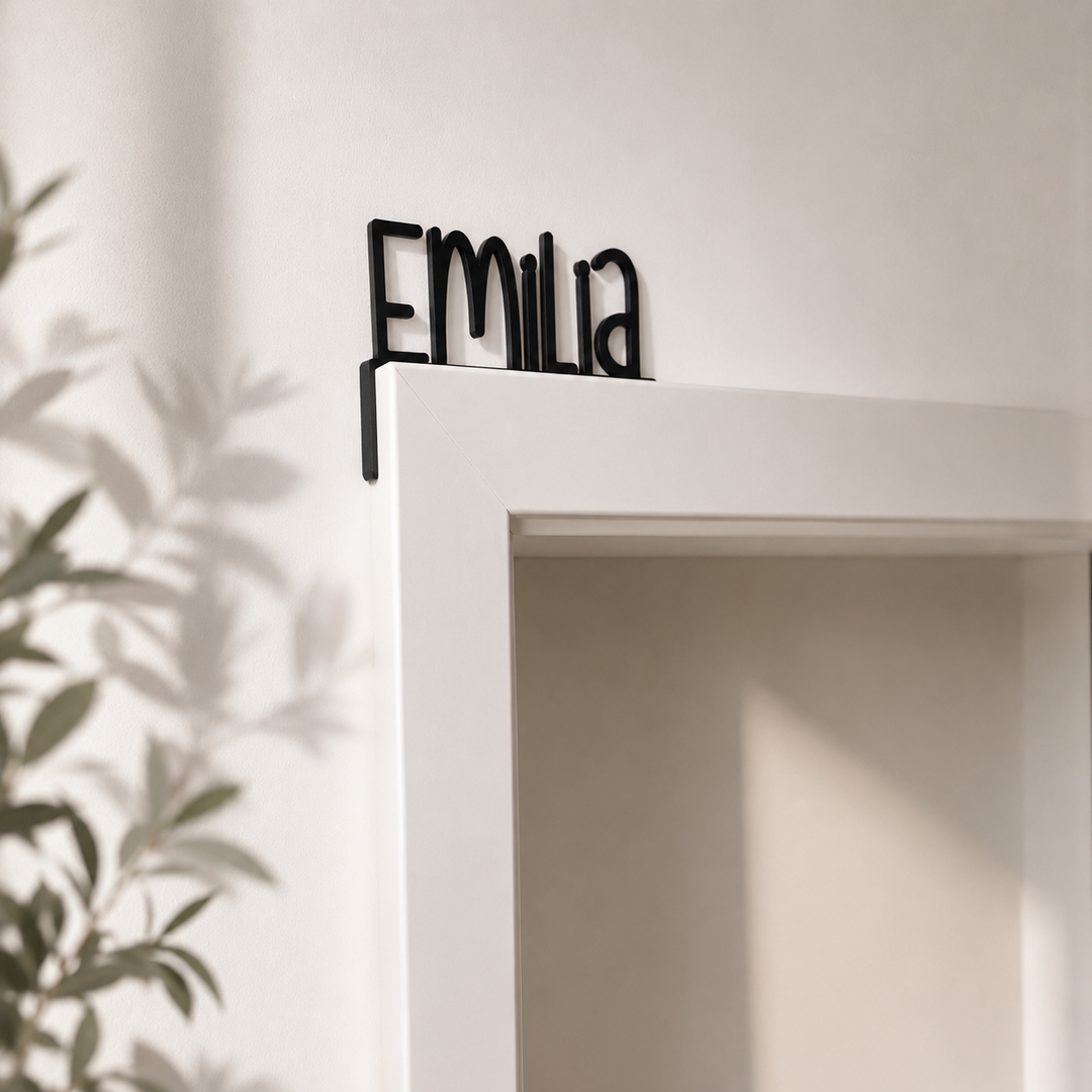 personalisiertes Namensschild für Türrahmen oder Bilderrahmen