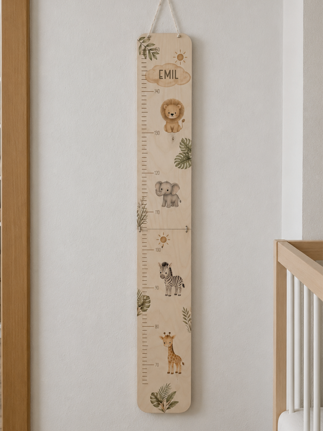 personalisierbare Kindermesslatte Safari