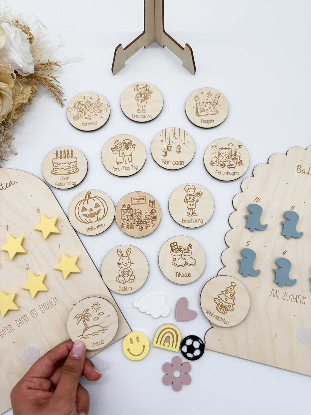 Countdowntafel aus Holz