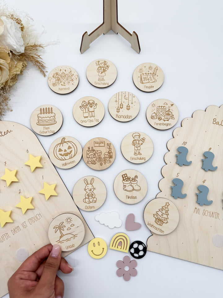 Countdowntafel aus Holz